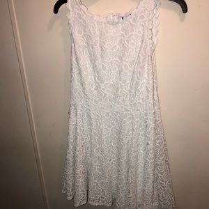 City Traingles White Lace Dress